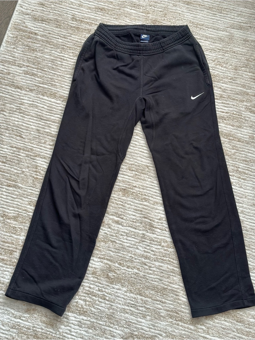 Nike Black Sweatpants with White Swoosh
